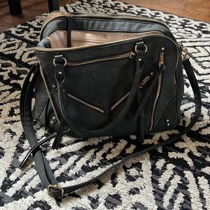 Gray shoulder purse